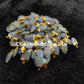 Blue Labradorite Electroplated Connector, Nail Shaped Faceted Gemstone Pendant Connector,Pendant Connector - Charms And Spells