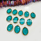 Ethnic Apatite Quartz Pendant Connector, 16x24mm Faceted Single Bail Connector, 14K Gold Plated Connector, Pendant Connector - Charms And Spells