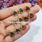 Smoky Quartz Connectors, Tringle Shaped Faceted Gemstone Connector, Earring Connector, Gold Plated, Single Bail Connector - Charms And Spells