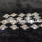 Crystal CZ Round Connector, Faceted Crystal Double Bail Connector, 925 Sterling Silver Plated Connector - Charms And Spells
