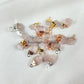 Big Sale On Raw Rose Quartz Electroplated Pendant Connectors, Gemstone Connectors, Copper Connectors, Raw Gemstone Connectors - Charms And Spells