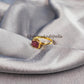 Raw Ruby Ring, 14K Gold Plated Ring, Women Ring, Electroplated Ring, Statement Ring, Unique Ring, Dainty Natural Ruby Ring - Charms And Spells