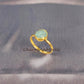 Rough Aquamarine Ring, Electroplated Ring, Imitation Jewelry, Copper Ring, Ring For Women, Dainty Ring, Statement Ring - Charms And Spells