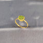 Natural Raw Peridot Ring, Electroplated Ring, August Ring, Gift for Her, Raw Stone Ring, Birthstone, Imitation Rin - Charms And Spells