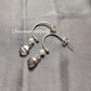 Rough Herkimer Earrings, Electroplated Earrings, Healing Crystal Earrings, Silver Plated Earrings - Charms And Spells