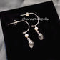 Rough Herkimer Earrings, Electroplated Earrings, Healing Crystal Earrings, Silver Plated Earrings - Charms And Spells