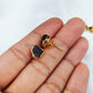 Rough Garnet Gold Electroplated Stud Earrings, Birthstone Jewelry, Rough Stone Jewelry - Charms And Spells
