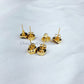 Natural Ruby Studs, Electroplated Stud Earrings, Gold Plated Jewelry, Ethnic Gemstone Earrings - Charms And Spells
