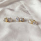 Tiny moonstone studs, rainbow moonstone jewelry, birthstone earrings, minimalist crystal jewelry - Charms And Spells