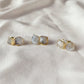 Tiny moonstone studs, rainbow moonstone jewelry, birthstone earrings, minimalist crystal jewelry - Charms And Spells