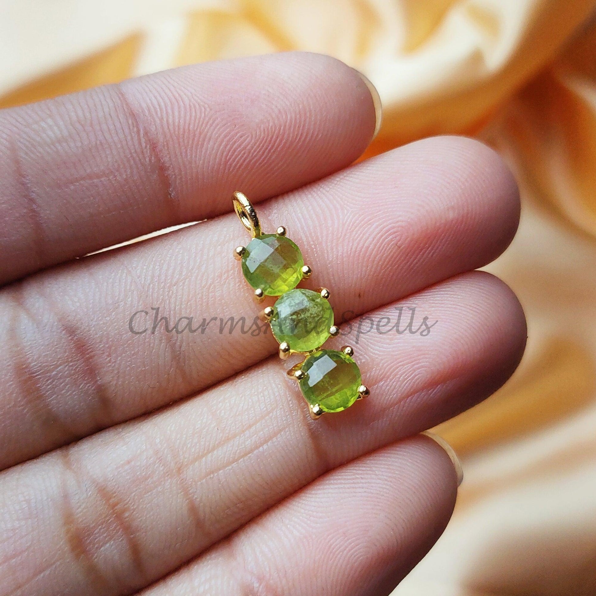 Peridot Necklace, Birthstone Necklace, Gemstone Necklace, Dainty Necklace, Layering Necklace, Ethnic Jewelry, August Birthstone - Charms And Spells