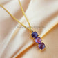 Natural Amethyst Gemstone Necklace, Purple February Birthstone Pendant, Dainty Necklace - Charms And Spells