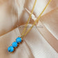 Turquoise Necklace, Gold Plated, December Birthstone, Turquoise Pendant, Turquoise Jewelry, Simple Gemstone Necklace - Charms And Spells
