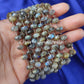 1 Feet Chain, Natural Labradorite Wire Wrapped Beaded Chain, 7x5-8x5.5mm Beads Chain, Blue Labradorite Wire Wrapped Rosary Chain-Sold In Wholesal - Charms And Spells