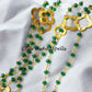 1 Feet Chain, Green Onyx Beaded Chain, Wire Wrapped Chain, Rosary Bead Chain, Green Gemstone Chain, Jewelry Making Chain, DIY Chain - Charms And Spells
