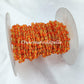 1 Feet Chain, Carnelian Rosary Chain, Rondelle Beads Chain, Gold Plated Rosary, DIY Making Supply, Bead Size 3-3.5mm, Bally Chain,DIY Jewelry Making - Charms And Spells