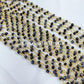 1 Feet Chain, Genuine Snow Flack Obsidian Rosary Chain, 14K Gold Plated Wire Wrap Chain, Rondelle Rosary, Rosary Chain For Making Jewelry - Charms And Spells
