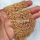 1 Feet Chain, Natural Peach Moonstone Wire Wrapped Rosary Chain, Gold Plated Rosary Chain, Link Rosary Chain, DIY Chain For Jewelry Making - Charms And Spells