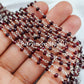 1 Feet Chain, Red Garnet Rosary Chain, Rondelle Beads Chain, 925 Silver Plated Chain, DIY Jewelry Making Supply, 3.5mm Bead Size,Red Garnet Bracelet Chain - Charms And Spells