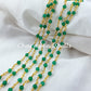 1 Feet Chain, Finished Green Onyx Beaded Chain, Wire Wrapped Beaded Chain, Rosary Bead Chain, Green Chain , DIY Jewelry Making Chain, Gift Necklace - Charms And Spells