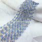 1 Feet Chain, Finished Tanzanite Beaded Chain, Wire Wrapped Beaded Chain, Rosary Bead Chain, Blue Chain , DIY Jewelry Making Chain - Charms And Spells