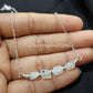 Raw Rainbow Moonstone Necklace, Gemstone Necklace, June Birthstone, Imitation Jewelry, Gift For Her, Beaded Necklace - Charms And Spells