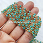 1 Feet Chain, Natural Amazonite Beaded Chain, Women Necklace, Wire Wrapped Amazonite Beaded Chain, Rosary Bead Chain, Amazonite Rosary - Charms And Spells