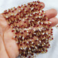 1 Feet Chain, 50% OFF Garnet Beaded Thick Rosary Chain, Pearl Beaded Gold Plated Chain, Pearl Jewelry Findings, 3-3.5 Rosary Chain Rolls - Charms And Spells