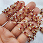 1 Feet Chain, 50% OFF Garnet Beaded Thick Rosary Chain, Pearl Beaded Gold Plated Chain, Pearl Jewelry Findings, 3-3.5 Rosary Chain Rolls - Charms And Spells
