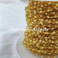 1 Feet Chain, Lemon Topaz Rosary Chain, Rondelle Beads Chain, Gold Plated Rosary, DIY Making Supply, Bead Size 2.5-3mm, Bally Chain - Charms And Spells