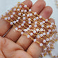 1 Feet Chain, Coated Pink Chalcedony Rosary Chain, Rondelle Beads Chain, Gold Plated Chain, DIY Jewelry Making Supply,Pink Stone Chain - Charms And Spells