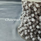 1 Feet Chain, Finished White Agate Beaded Chain, Wire Wrapped Beaded Chain, Rosary Bead Chain Semi Precious, Quartz Chain , DIY Jewelry Making Chain - Charms And Spells