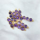 Faceted Amethyst Bar Shape Connector, 14K Gold Plated Connector & Charms, 2.5cm Faceted Charms Connector, Sold By Piece - Charms And Spells