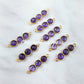Faceted Amethyst Bar Shape Connector, 14K Gold Plated Connector & Charms, 2.5cm Faceted Charms Connector, Sold By Piece - Charms And Spells