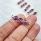 Faceted Amethyst Bar Shape Connector, 14K Gold Plated Connector & Charms, 2.5cm Faceted Charms Connector, Sold By Piece - Charms And Spells