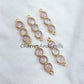 Faceted Rose Quartz Bar Shape Connector, 14K Gold Plated Connector & Charms, 2.5cm Faceted Charms Connector, Sold By Piece - Charms And Spells