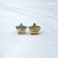 Tiny Labradorite studs, star shape jewelry, wire wrap earrings, minimalist crystal jewelry, boho earrings, small stud - Charms And Spells