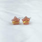 Natural Star shape Strawberry Quartz Studs, Women Jewelry, Star Jewelry, Gemstone Earrings, Pink Stone Earrings, Dainty earrings - Charms And Spells