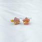 Natural Star shape Strawberry Quartz Studs, Women Jewelry, Star Jewelry, Gemstone Earrings, Pink Stone Earrings, Dainty earrings - Charms And Spells