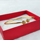 Natural golden Druzy bangle, gold plated bangle, 2 stone bangle, statement bangle, gift for women - Charms And Spells