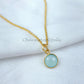 Dainty Chalcedony Charm Necklace, Sterling Silver Plated Chain Necklace, Gemstone Necklace, Minimalist Jewelry for Women - Charms And Spells