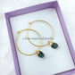Raw Emerald Earrings, May Birthstone Earrings, Electroplated Jewelry Trends, Green Stone Earrings Dangle, Semi Precious - Charms And Spells