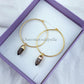 Smoky Quartz Earring | Gold Electroplated Earring | Dangle Earring | Pencil Cut Smoky Quartz Handmade Natural Gemstone Earrings - Charms And Spells