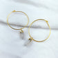 Moonstone Pencil Earring, Gemstone Earring, Hoop Earring, Gold Electroplated Earring, Pencil Earring - Charms And Spells