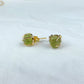 Raw peridot earrings, prong earrings, peridot stud earrings, august birthstone earrings, green gemstone, dainty studs - Charms And Spells
