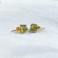 Raw peridot earrings, prong earrings, peridot stud earrings, august birthstone earrings, green gemstone, dainty studs - Charms And Spells
