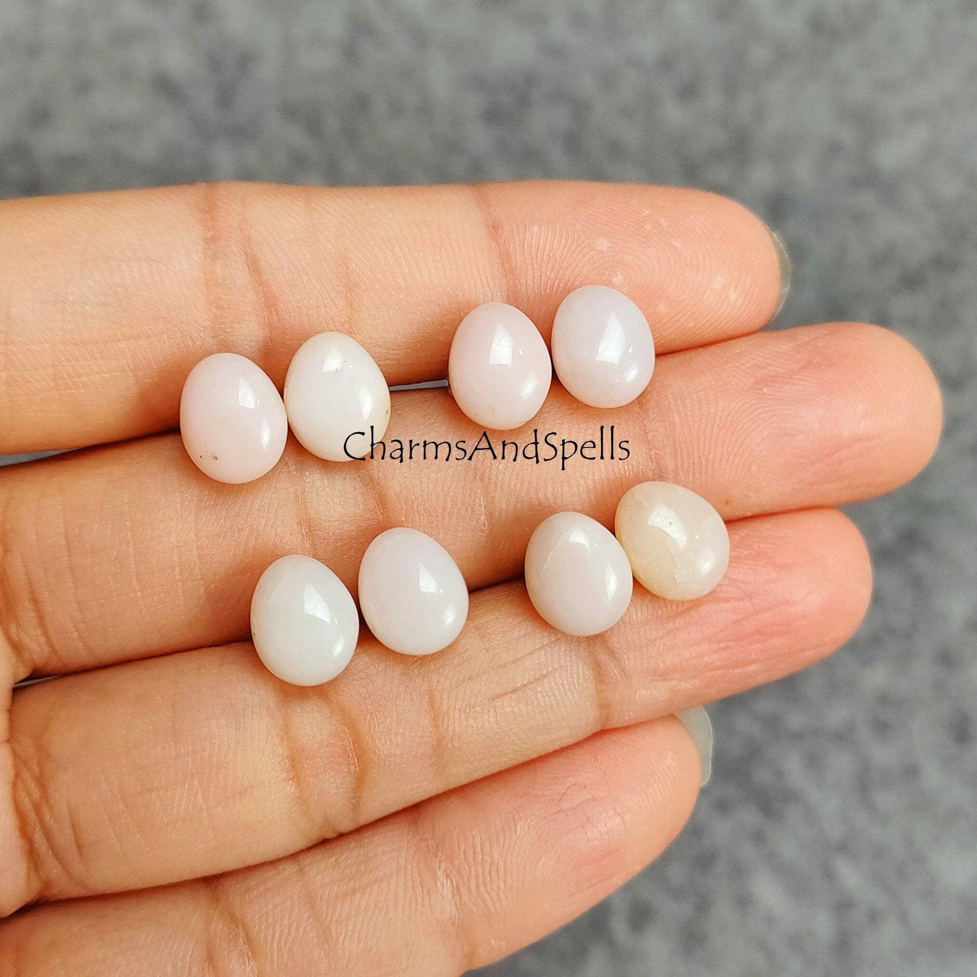 Natural Pink Opal Earrings, Opal Stud Earrings, Pink Stone Jewelry, Gemstone Stud, Ethnic Jewelry, Simple Earrings, Gift For Women - Charms And Spells