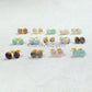 Natural Labradorite Stud Earrings, Mix Gemstone Smooth Earring Stud, Stud Earring Jewelry, Moonstone Earrings, Dainty Chalcedony Earrings - Charms And Spells