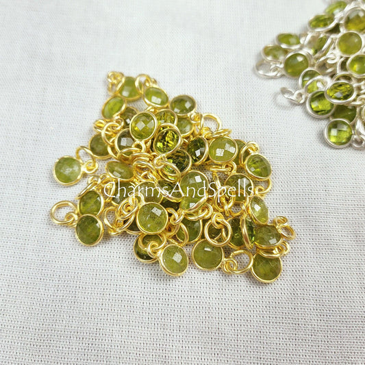 Peridot Pendent, 14k Gold Plated Necklace Pendent, August Birthstone Pendant, Minimalist Green Gemstone Necklace, Gift for Women, Peridot Necklace Making - Charms And Spells