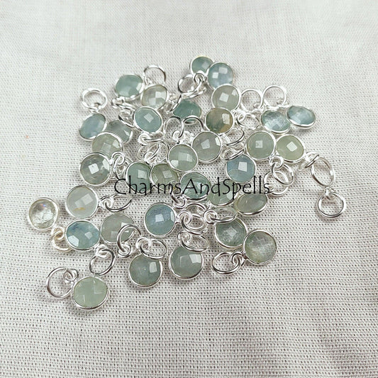 Aquamarine Gemstone Pendent, Silver Plated Pendent, Handmade Pendent, Silver Pendent, Gemstone Pendent, Wedding Gift Pendent - Charms And Spells